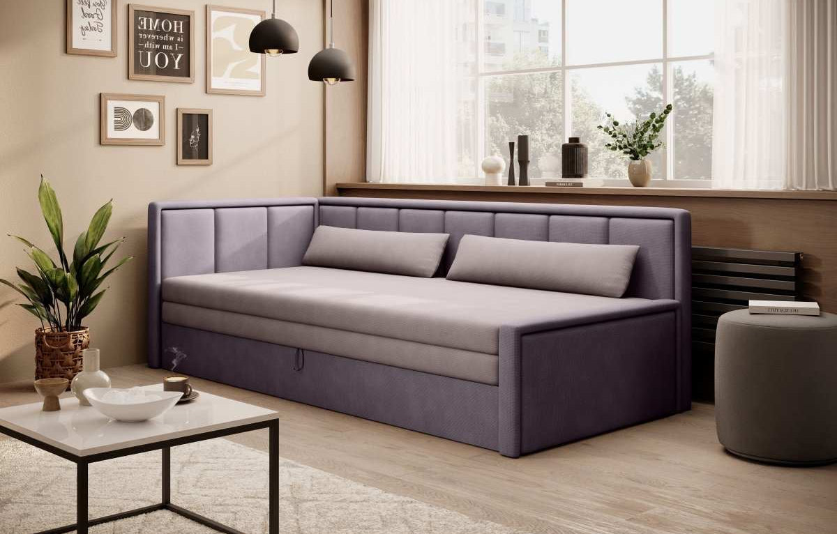 Designer Sofa Fellano mit Schlaffunktion und Stauraum