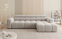 Designer Ecksofa Mia mit elektrischer Sitzerweiterung in Chenille