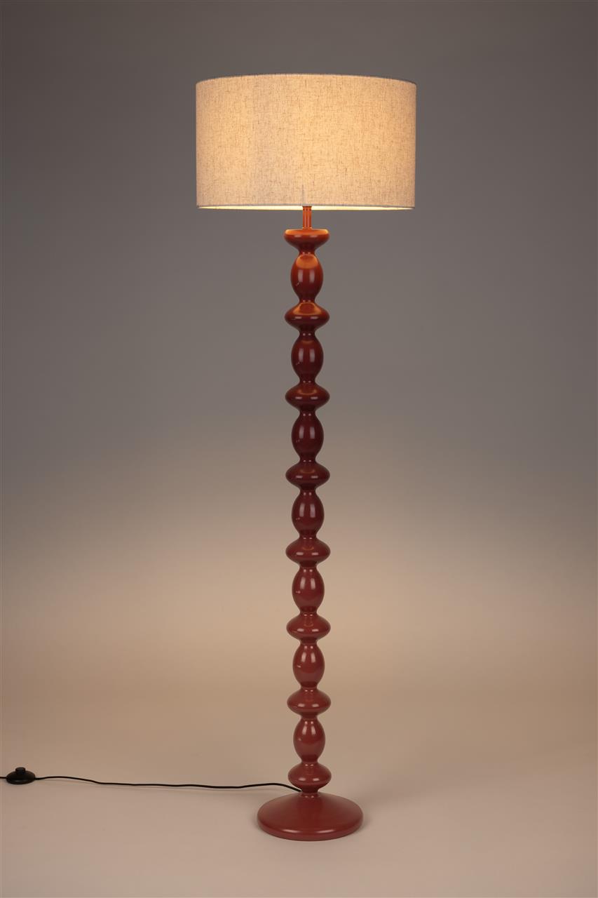 Stehlampe Pim – aus Eisen in Rot