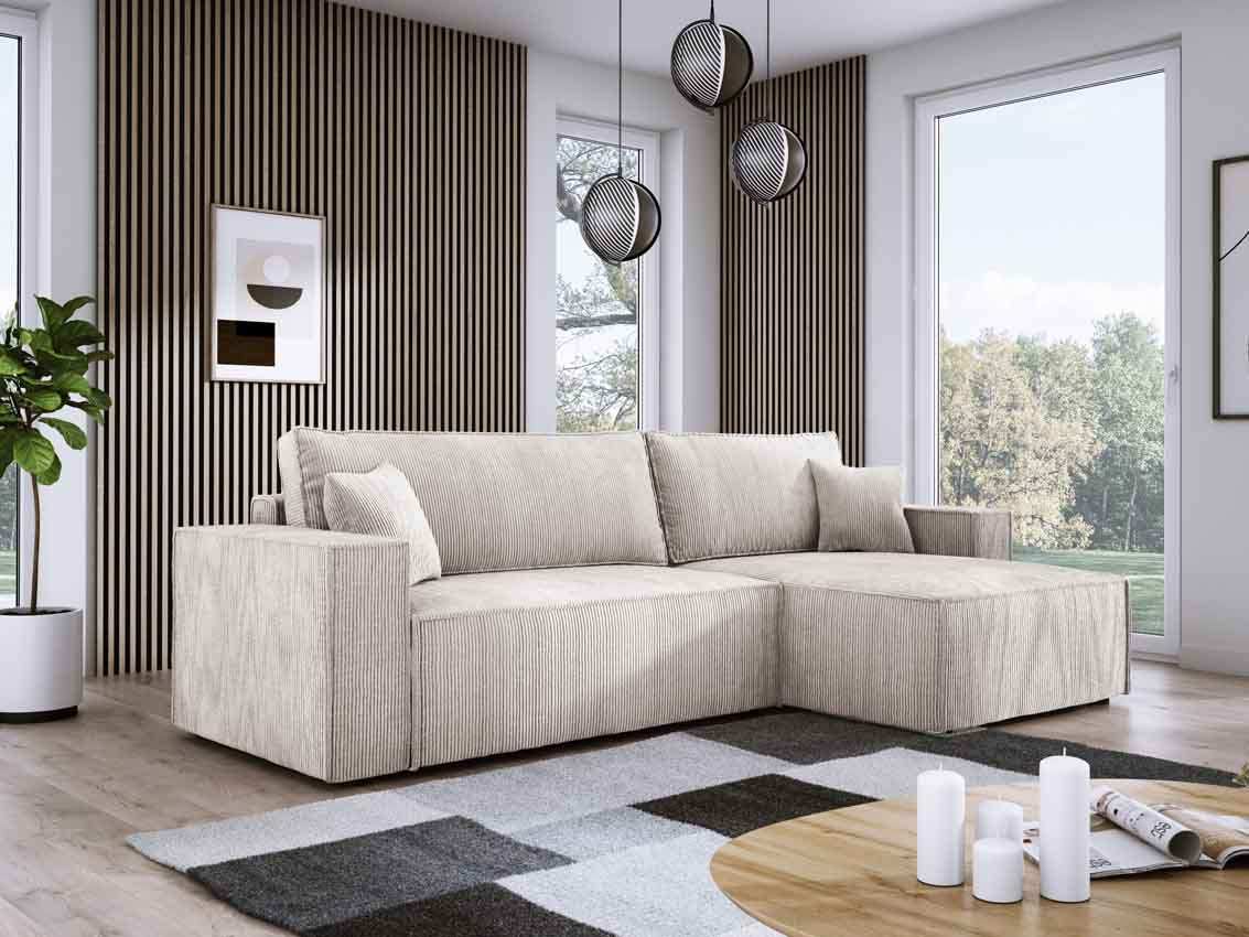 Designer Sofa Velanova mit Schlaffunktion und Stauraum