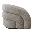 Designer Sofa-Sessel Korfu mit Drehfunktion in Sand Bouclé