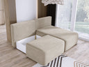 Designer Ecksofa Tilia Cord mit Schlaffunktion und Stauraum