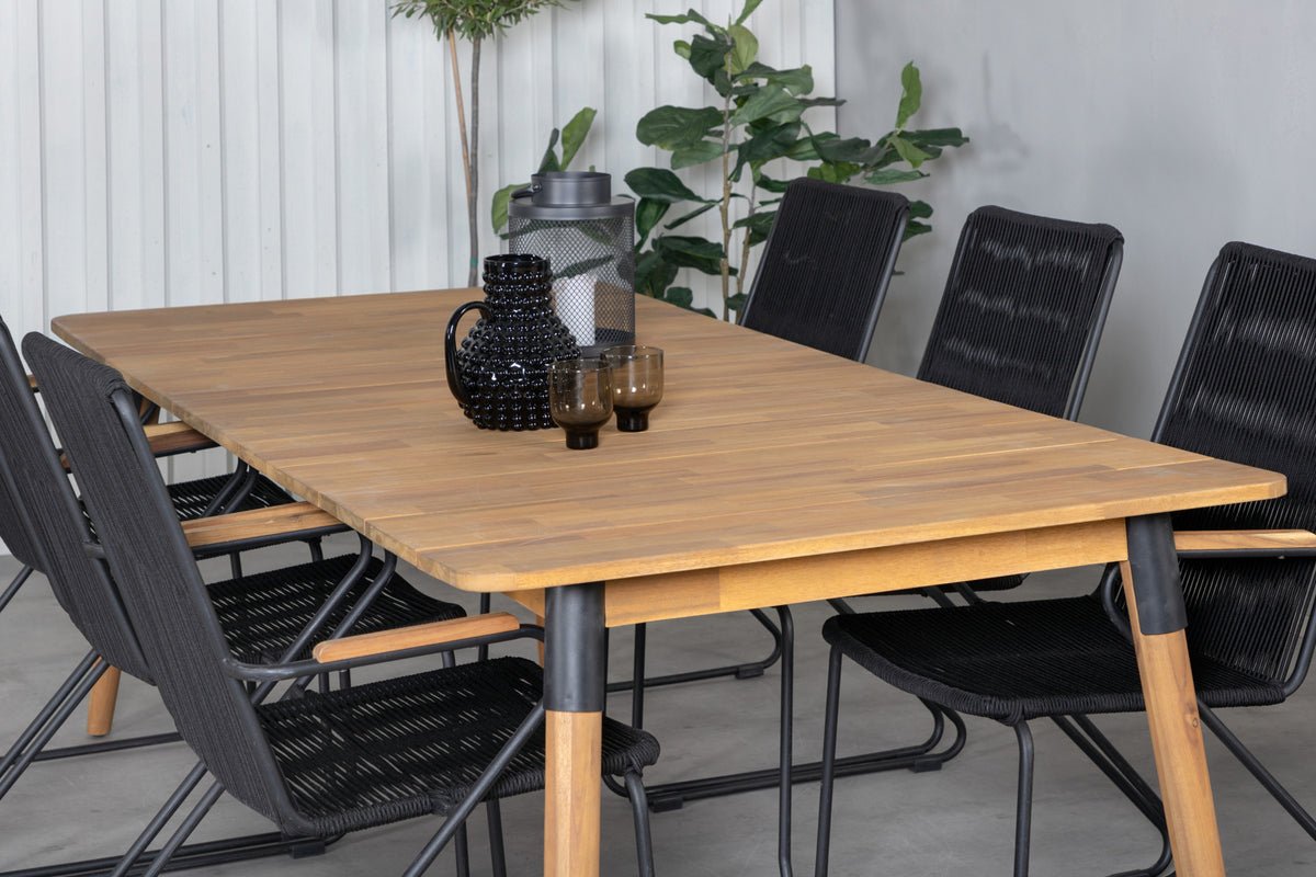 Gartentisch Ziwa - ein rechteckiger Esstisch aus Akazienholz