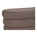 Sitzbank Philo Bouclé Braun mit Stauraum