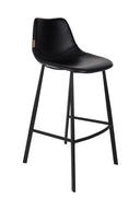 Barhocker Franky 2er-Set – aus Kunstleder in Schwarz