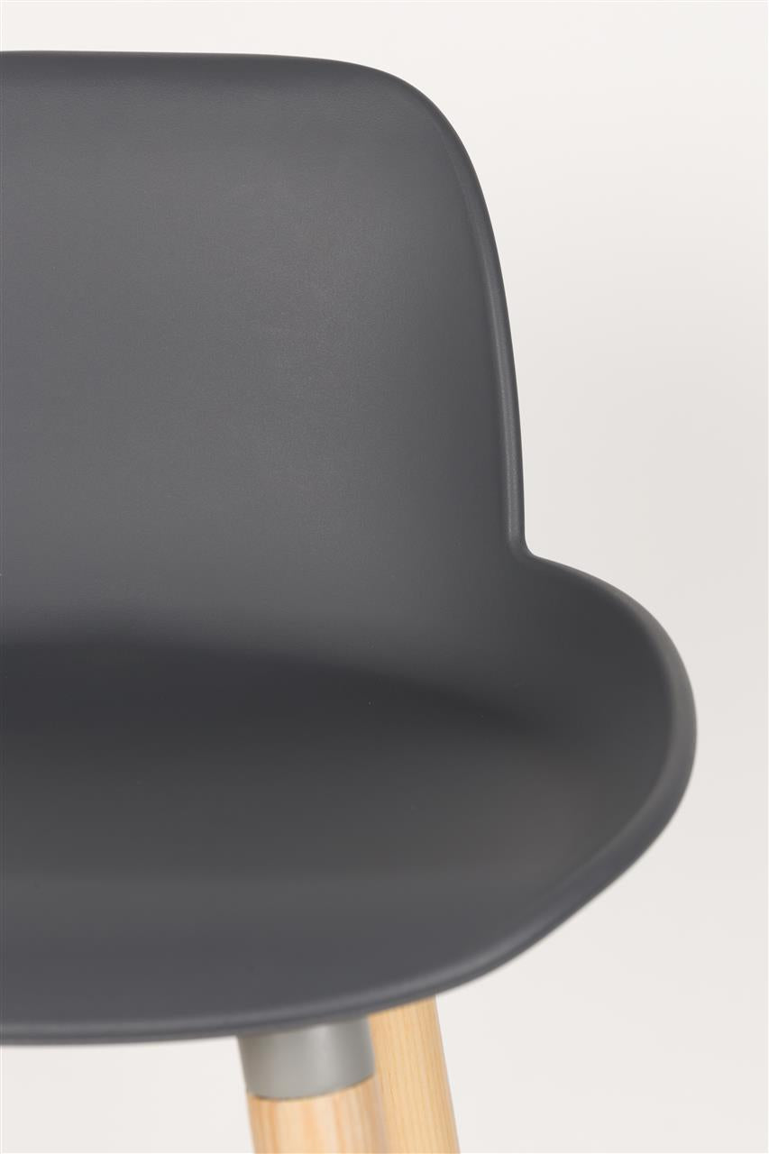 Barhocker Albert Kuip 2er-Set – aus Polypropylen-Kunststoff in Grau