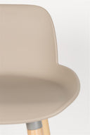 Barhocker Albert Kuip 2er-Set – aus Polypropylen-Kunststoff in Taupe