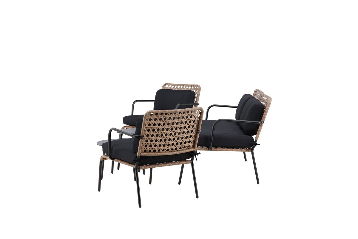 Loungeset Marocco - Rückenlehnen und Sitzflächen aus Naturrattan