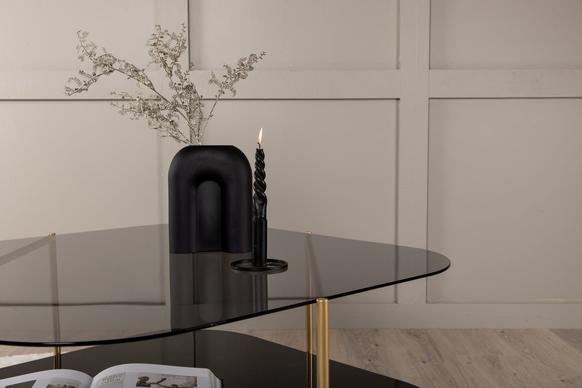 Couchtisch Torben - mit Glas- und Marmorplatte