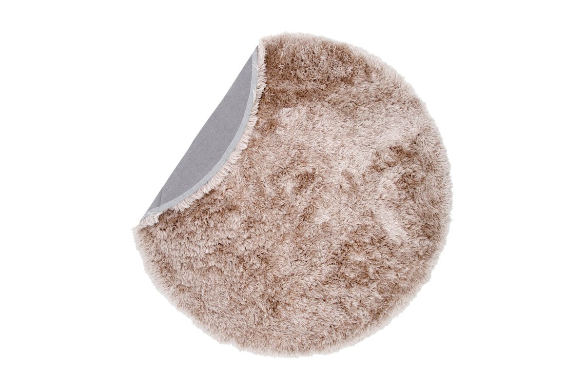 Teppich Elviana – Ø 200 cm in Beige aus Polyester