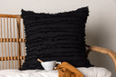 Kissenbezug Erika - 45x45 cm in Schwarz aus 100% Baumwolle