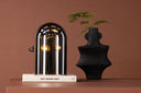 Tischlampe Jasmin – Runde Formen sowie Rauchglas mit Spiegeleffekt