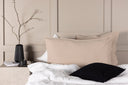 Kissenbezug Hygge - 50x90 cm in Braun, Beige und Weiß aus 100% Baumwolle
