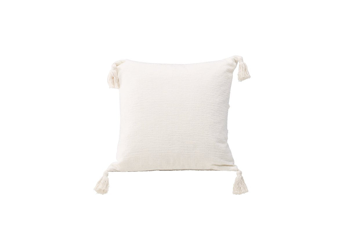 Kissenbezug Flower - weiß mit grünen Punkten in zwei verschiedenen Größen