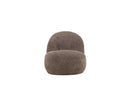 Designer Lounge Sessel Almvik – Bouclé Braun