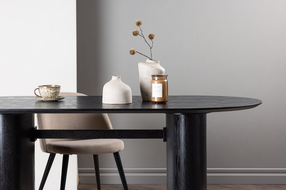 Esstisch Maui - mit ovaler Tischplatte in Holzoptik