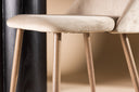 2er Set - Stuhl Liora aus weichem Polyestersamt