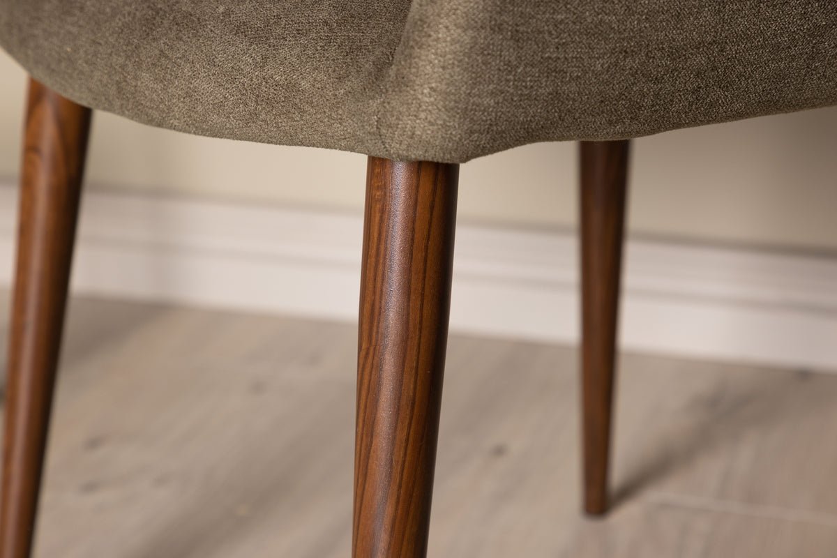 2er Set - Stuhl Future mit Beinen in modernem Walnussbraun