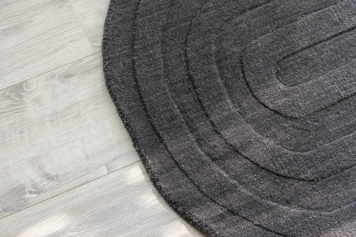 Fußmatte Nala - in Schwarz aus Wolle