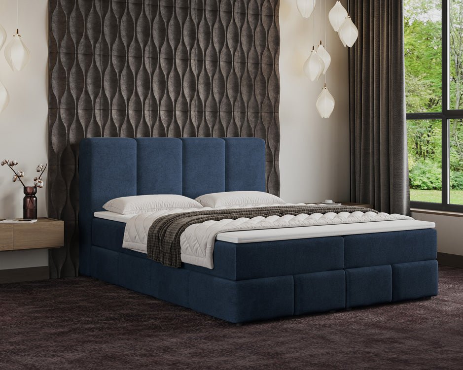 Boxspringbett Venedig Samt mit Stauraum