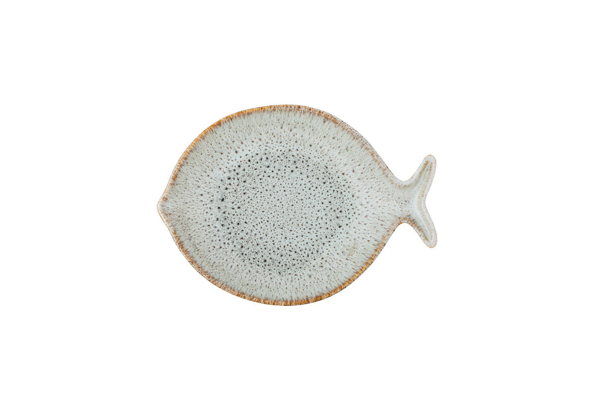 Servierplatte Marina – Steingut in Fischform
