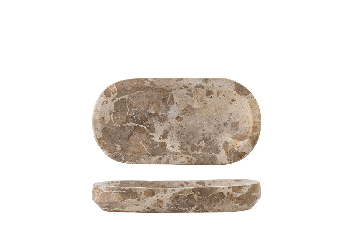 Tablett Ardesia – Polierter Naturmarmor in hellem Ton