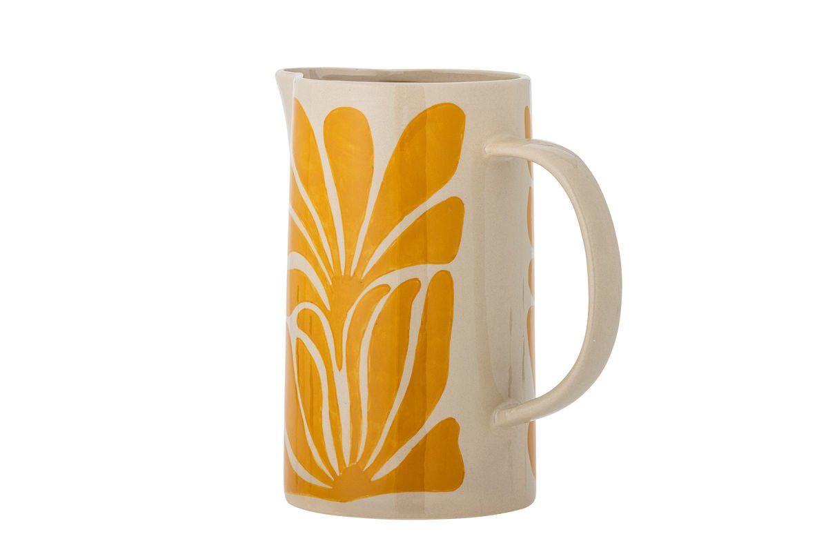 Krug Solis – handbemaltes Steingut in Gelb