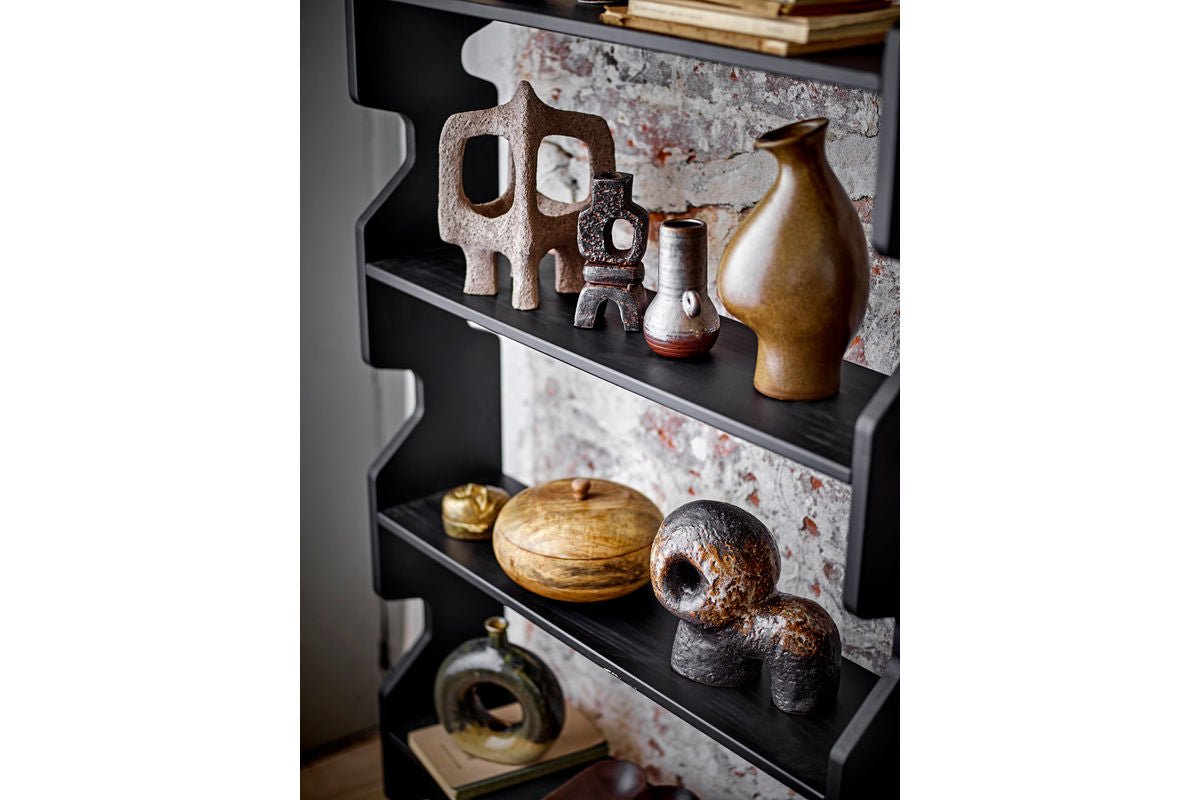 Vase Ora - Braun, aus Steingut