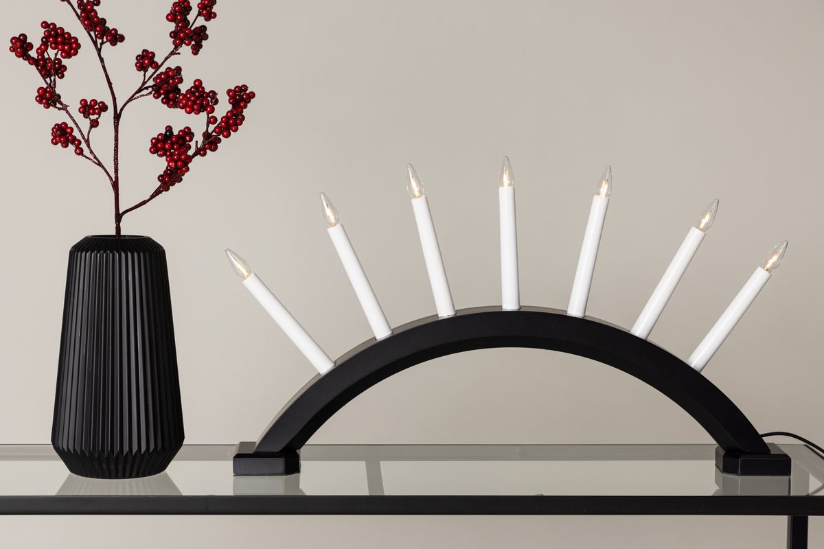 Weihnachtsbeleuchtung Elira - Adventskerzenhalter mit 7 Kerzen