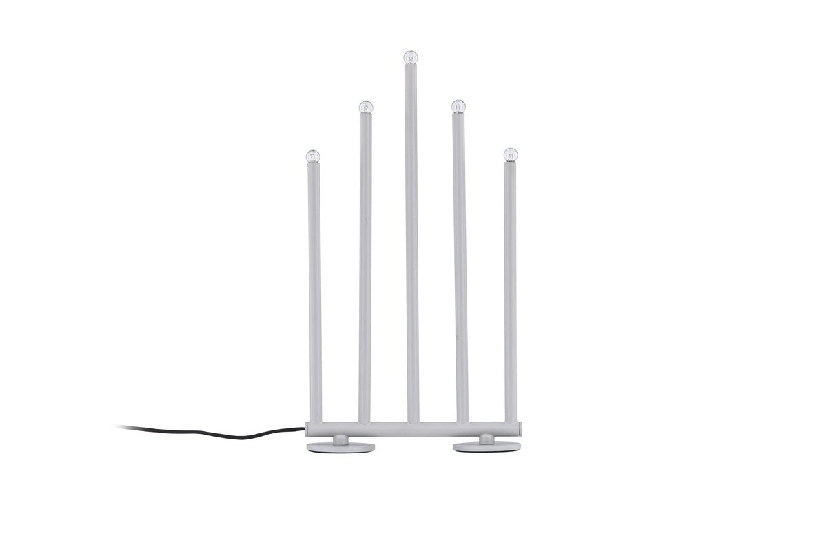 Weihnachtskerzenleuchter Schneefall - 5 Kerzen in Silber oder Schwarz