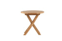 Kaffeetisch Hans -  Ø50 mit Teakholz in Natur-Optik