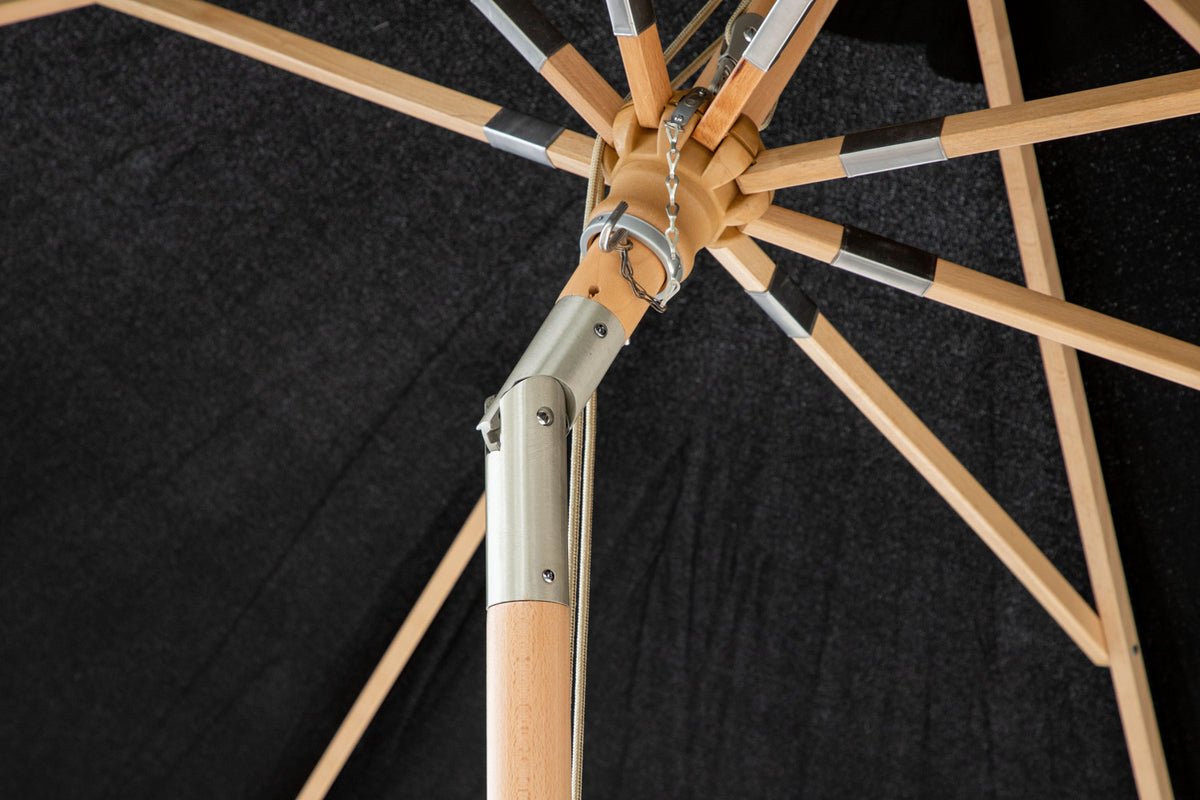 Sonnenschirm Ifta – Ø330 cm in wahlweise Schwarz oder Grau