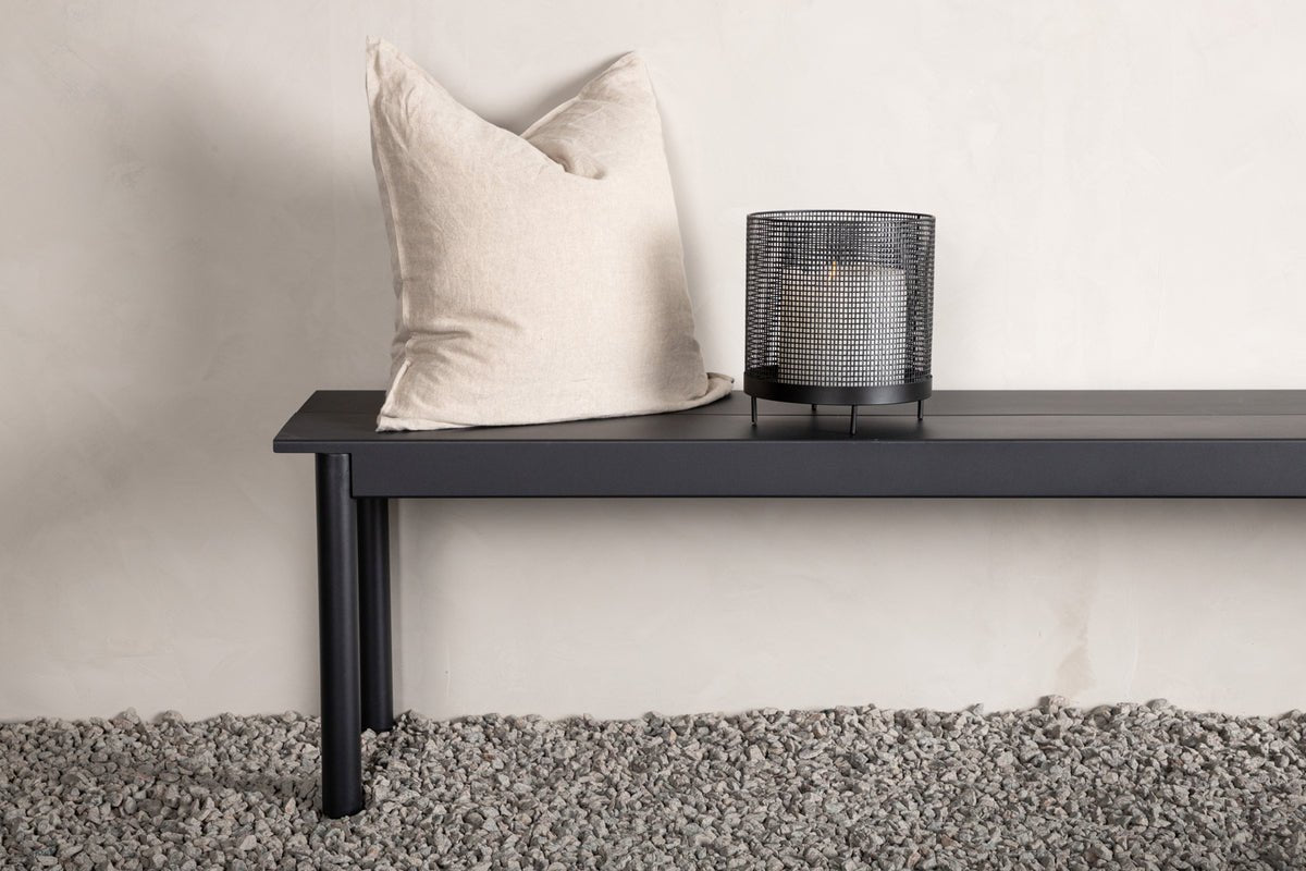 Gartenbank Egypt - aus robustem schwarzem Aluminium