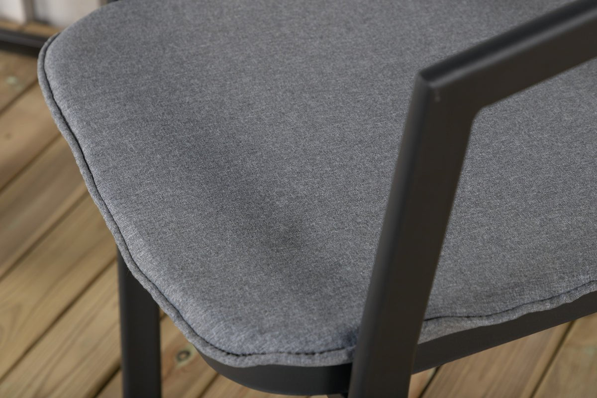 Gartenstuhl Sylt - aus Aluminium in Schwarz