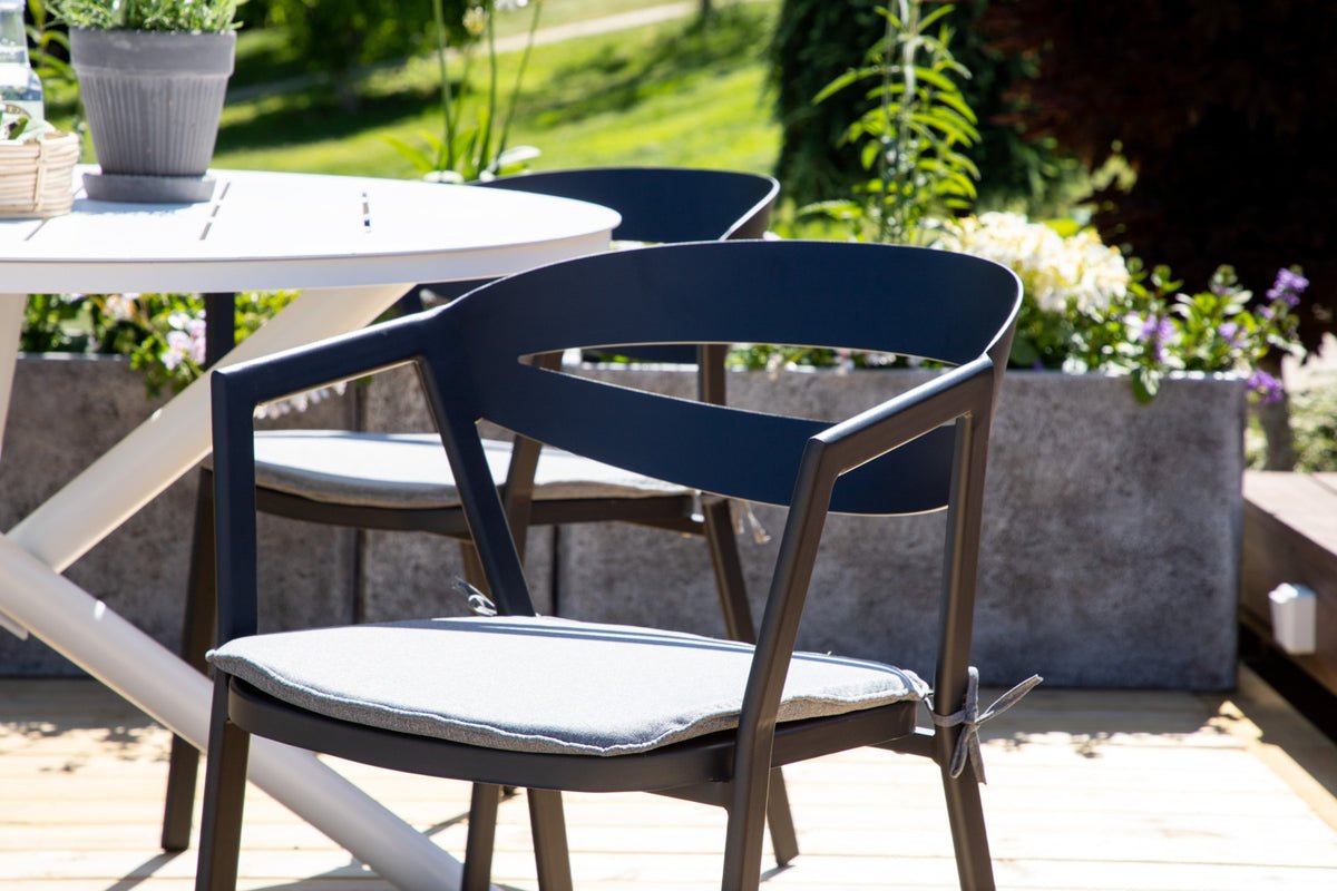 Gartenstuhl Sylt - aus Aluminium in Schwarz