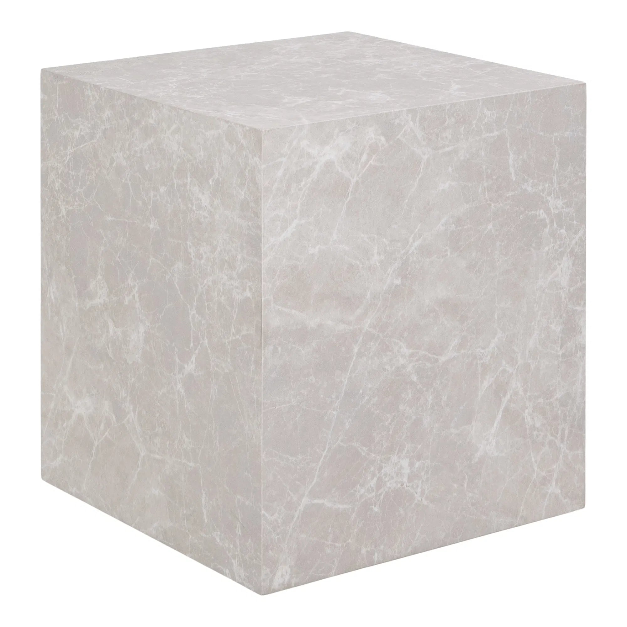 Designer Couchtisch/Beistelltisch Paris in Marmor Optik 40x40x45 cm