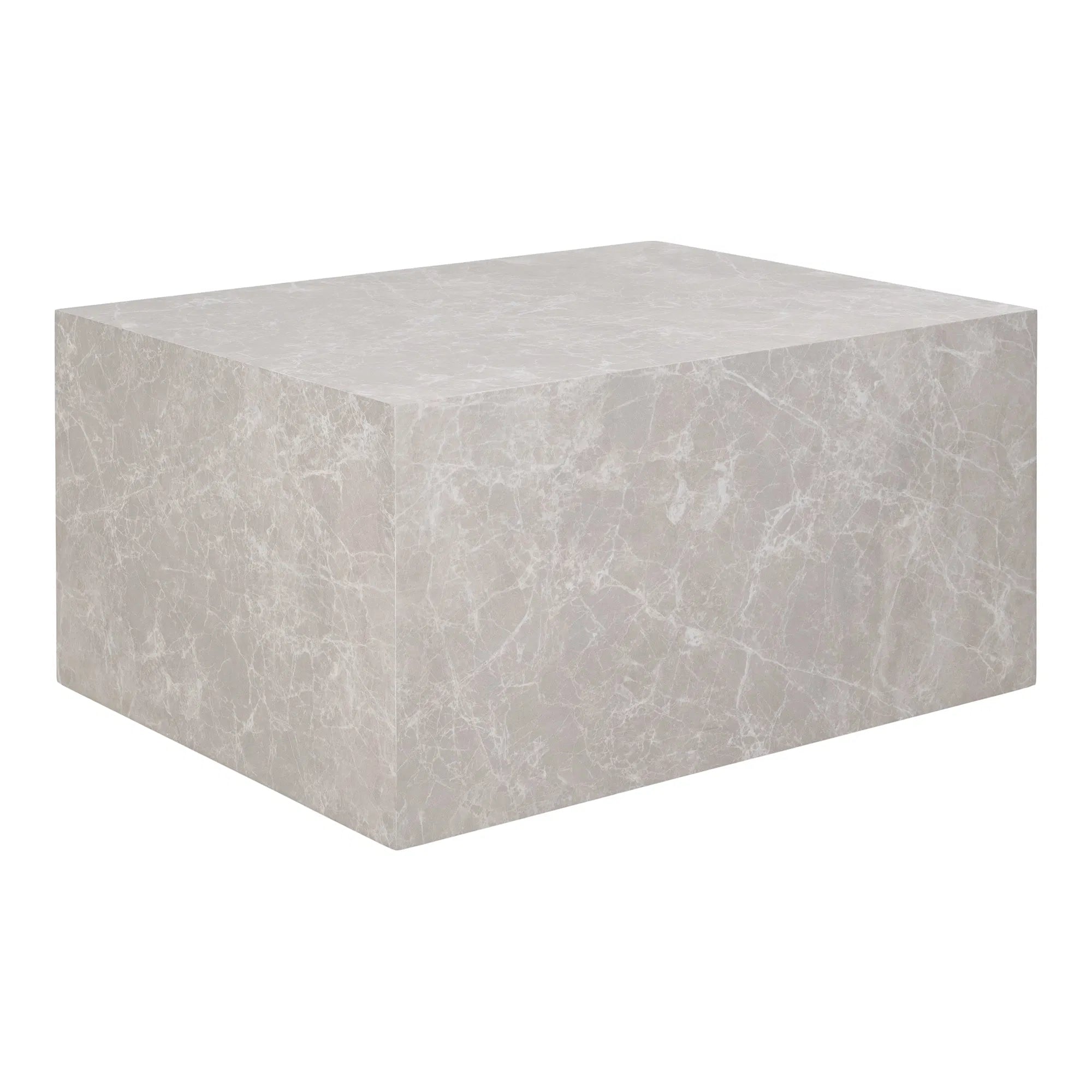 Designer Couchtisch Paris in Marmor Optik 60x80x40 cm