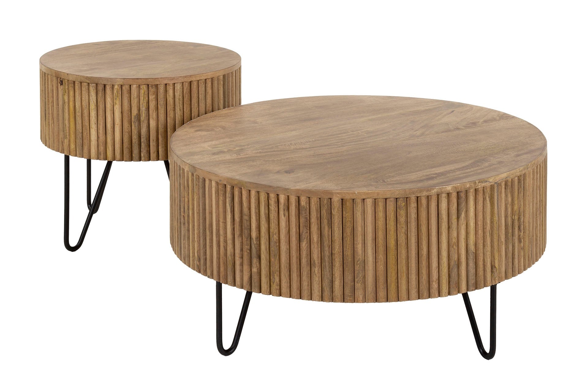 Couchtisch Duna - 2er Set aus Mangoholz