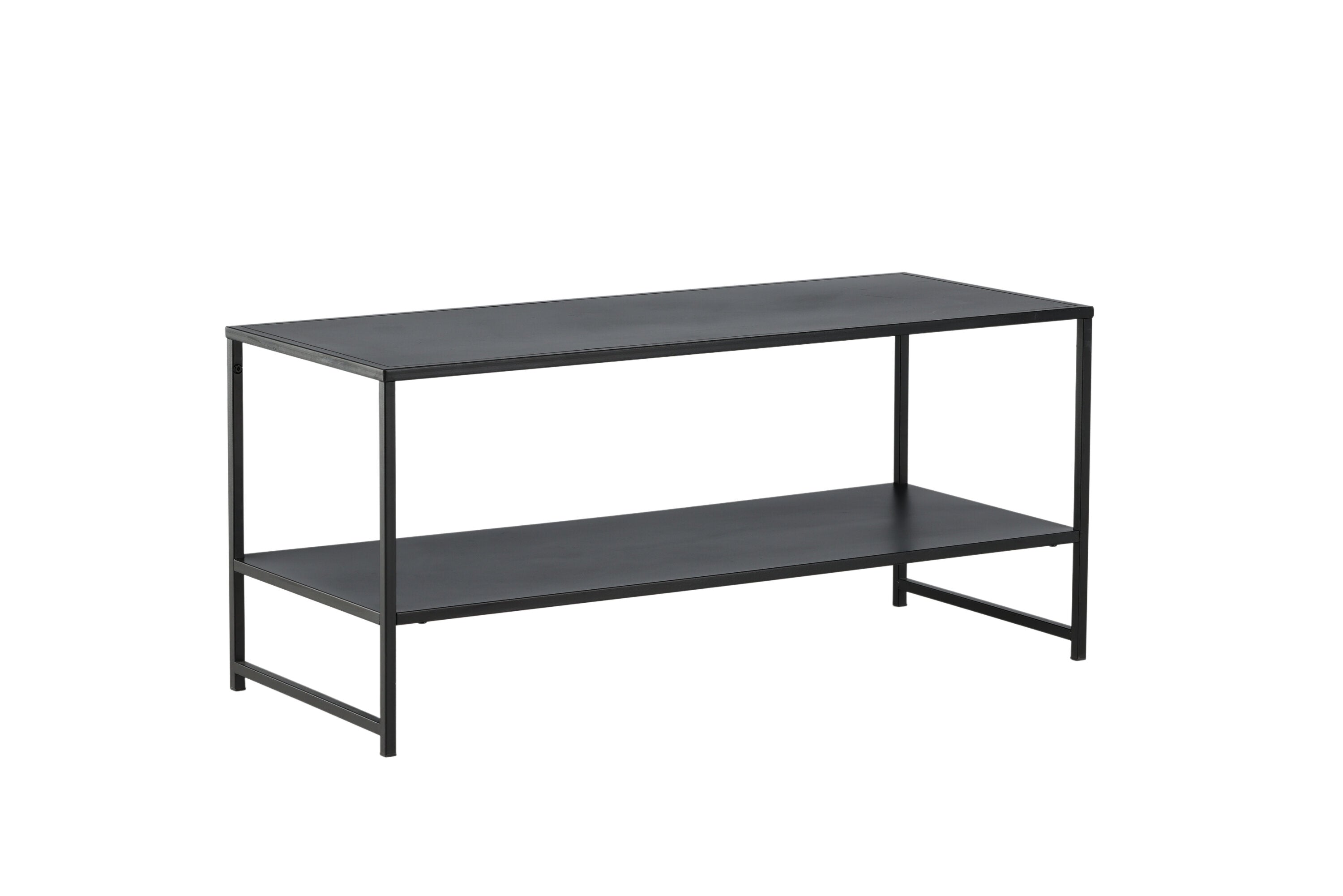 Beistelltisch Baar - mit Ablagefläche in Schwarz