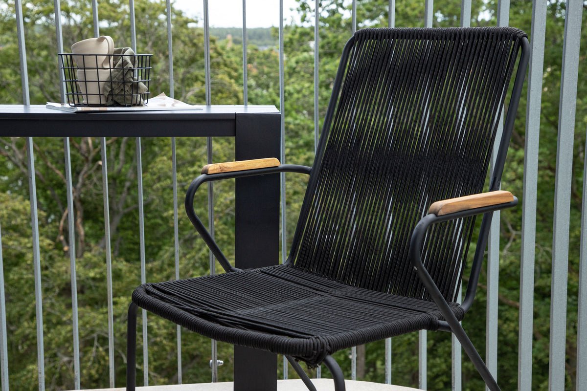 2er Set - Gartenstuhl Malta aus Metall, farbiges Seilgeflecht