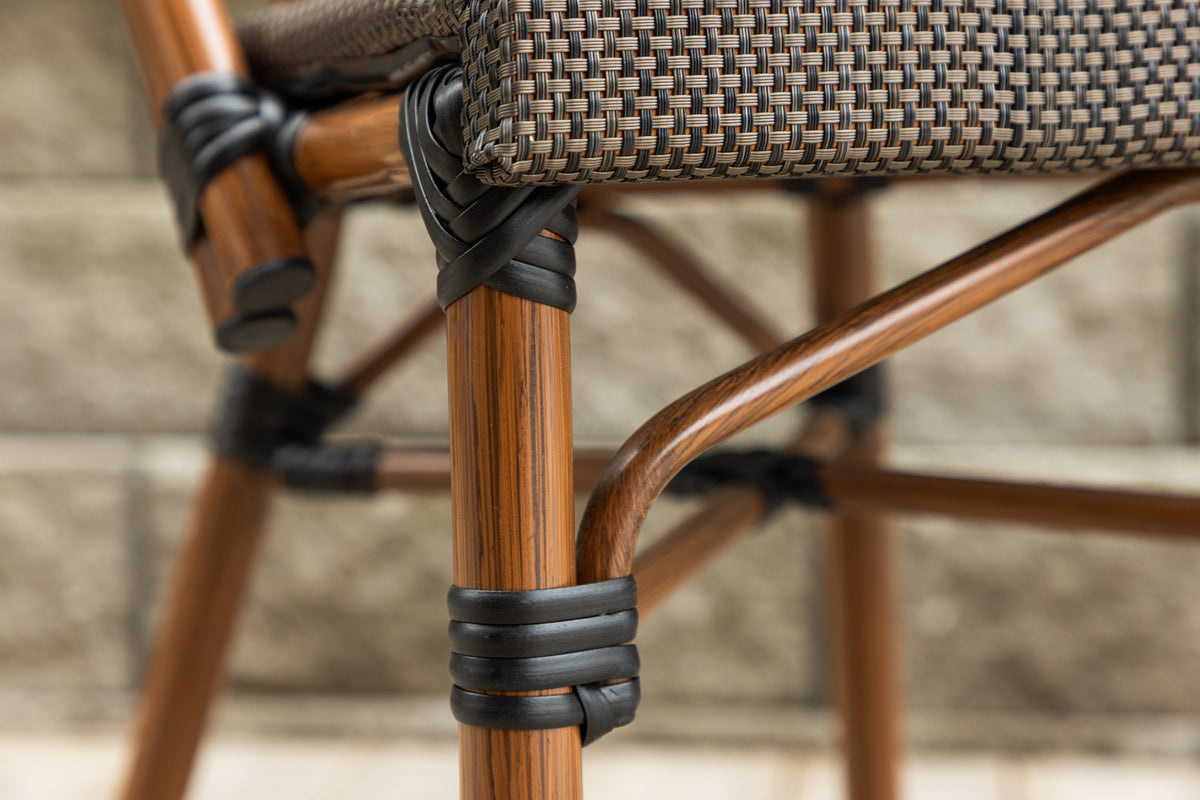 2er Set Gartenstuhl Niva - ein braun-schwarzer Stuhl aus Aluminium