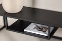 Designer TV-Lowboard Arvigo – Beige/Schwarz, Matt, aus Stahl