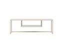 Designer TV-Lowboard Arvigo – Beige/Schwarz, Matt, aus Stahl