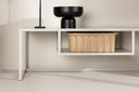 Designer TV-Lowboard Arvigo – Beige/Schwarz, Matt, aus Stahl