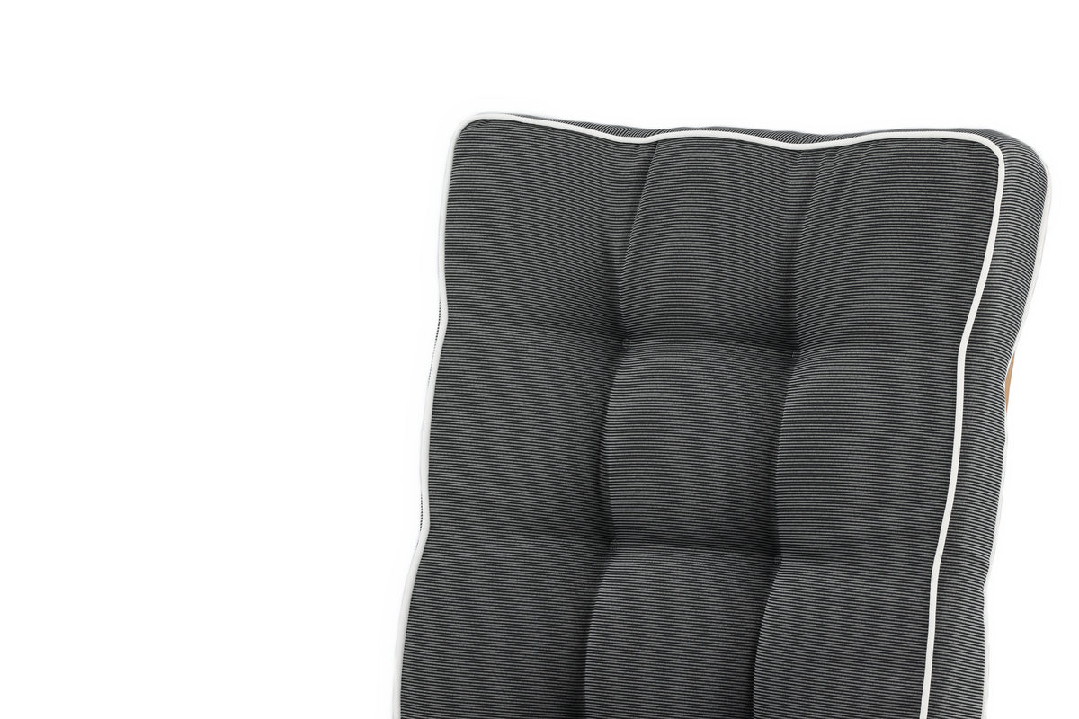 Garten 3er Set - Stuhlkissen Jill aus Polyester, Dunkelgrau