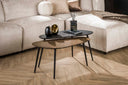 Couchtisch Savino - 2er Set in Altbronze/Gold und Schwarz