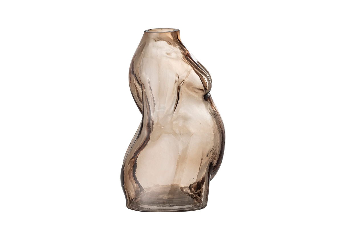Vase „Ravina“ – Braunes Glas