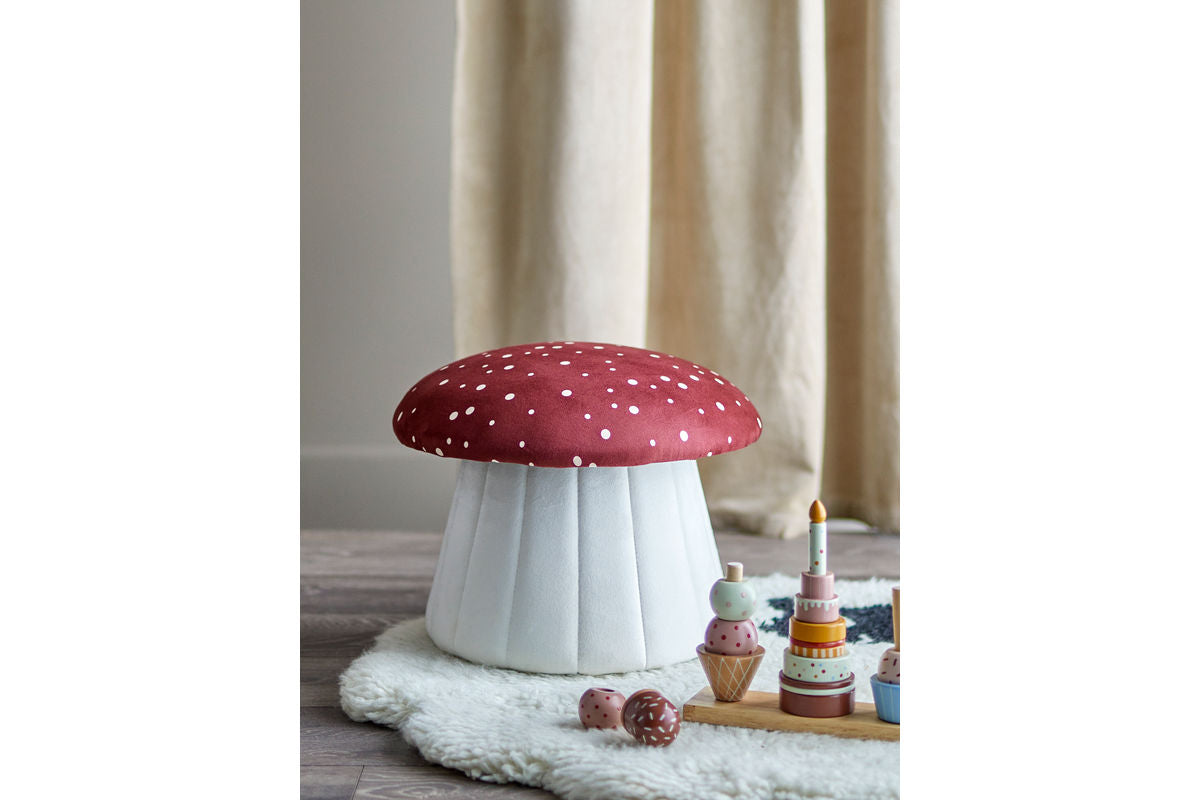 Kinder Hocker Fernando – Pilz Hocker in Rot-Weiß fürs Kinderzimmer