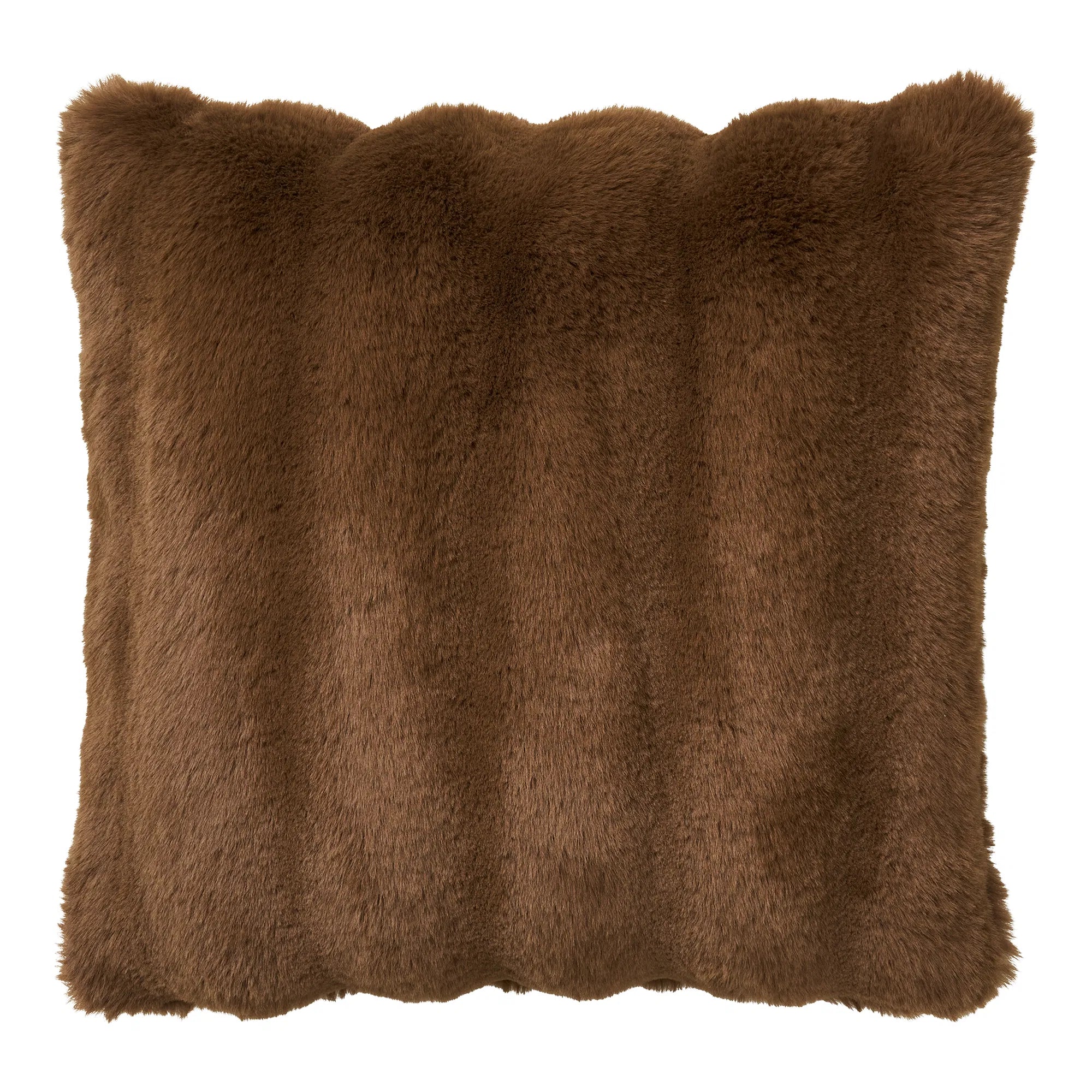 Flausch - Zierkissen Tao aus Kunstfell Braun 45x45 cm