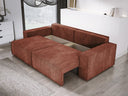 Designer Sofa Velanova 3 Sitzer Cord mit Schlaf- und Klappfunktion